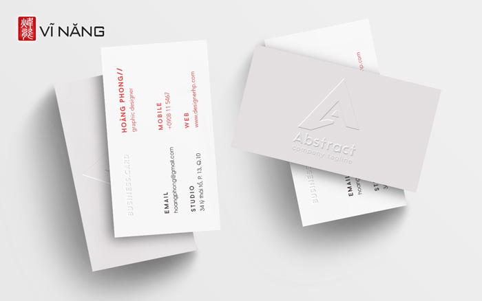 Card dập nổi logo thể hiện sự đẳng cấp của cá nhân/doanh nghiệp/tổ chức